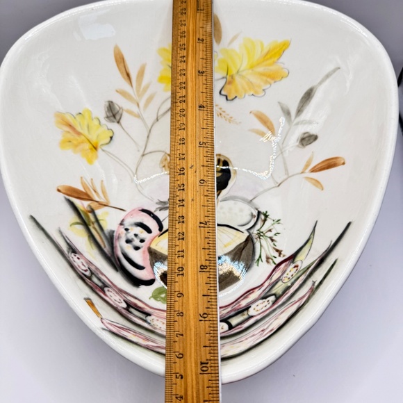 Vintage Mancioli Italian pottery footed bowl with 3 matching small bowls. - Picture 3 of 11